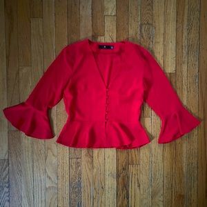 Missguided Red Blouse